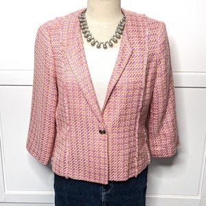 Sag Harbor | Pink Tweed Blazer